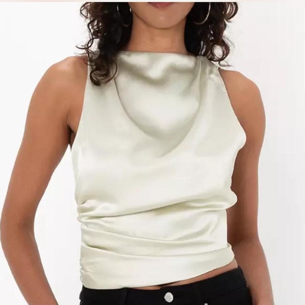 Elegant Cream Sleeveless Top